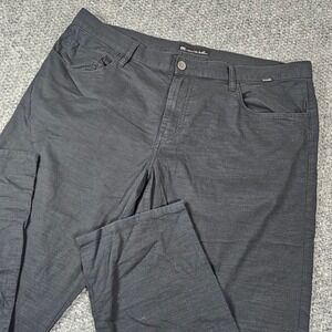 TravisMathew Mens Black Golf‎ Pants 38 Cotton Rayon Stretch 5-Pocket Chino